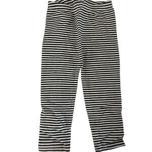 Hanna Andersson Navy blue stripe leggings size 2